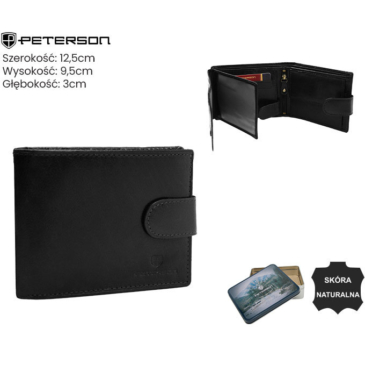 Pánska kožená peňaženka PTN N992L-BUF Black