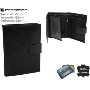 Pánska kožená peňaženka PTN N4L-LWC Black