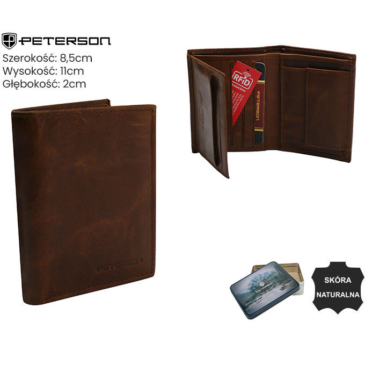 Pánska kožená peňaženka PTN RM-12-LWC Cognac