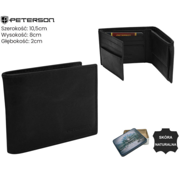 Pánska kožená peňaženka PTN RM-22-LWC Black