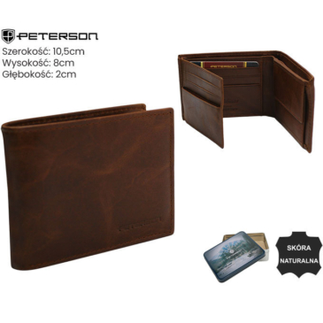 Pánska kožená peňaženka PTN RM-22-LWC Cognac