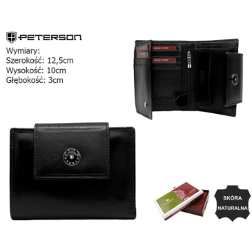 Dámska kožená peňaženka PTN 70613-9-TVT Black