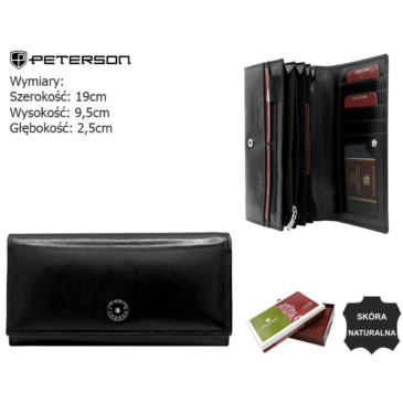 Dámska kožená peňaženka PTN 1680177-TVT Black