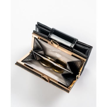 Dámska kožená peňaženka PTN LJ-42329 Black-gold