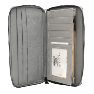 Portfel skóra + PU PN25-FL čierna+biela