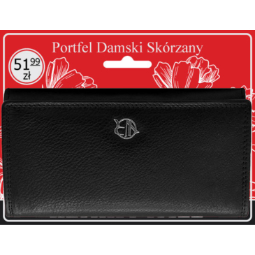 Dámska kožená peňaženka R-D1521-NCD-BL čierna