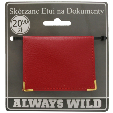 Kožené puzdro na dokumenty 302-BL Red