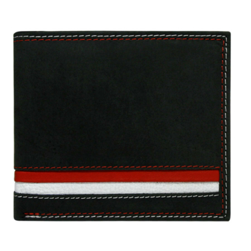 Kožená peňaženka N992-MHD-L Black-Red-White