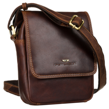 Pánska kožená taška PTN TB-708-COM Cognac