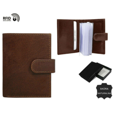 Kožené puzdro na karty TW-04-VT-NL BROWN
