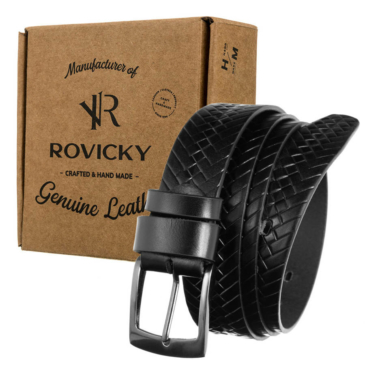 ROVICKY Pánsky kožený opasok, veľkosť 105