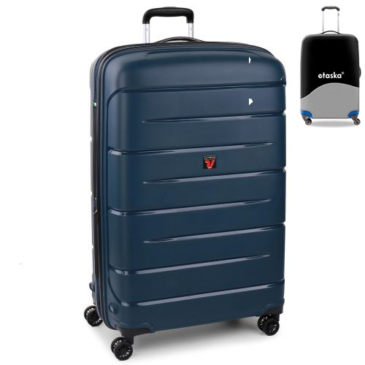 Roncato FLIGHT DLX Spinner Suitcase R-3461 Tmavomodrý s darčekovým obalom na kufor