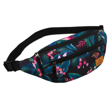 Priestranná dámska taška Fanny Pack s módnym vzorom