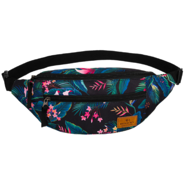 Priestranná dámska taška Fanny Pack s módnym vzorom