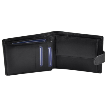 Pánska kožená peňaženka v čiernej farbe s ochranou RFID 243 Black