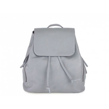 Pravý kožený dámsky batoh sivý S7068 Grey