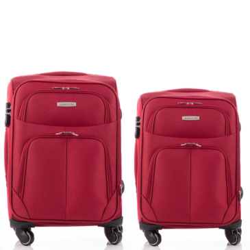 LEONARDO DA VINCI Sada 2 kufrov v bordovej farbe 6101 2 Set Bordo