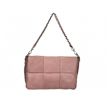Dámska kabelka s retiazkou z pravej kože v púdrovej farbe S7215 PowderPink