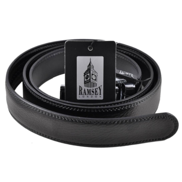 Ramsey London automatic Pánsky kožený opasok v čiernej farbe 130 cm
