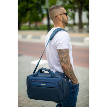 Palubná taška Bontour 40 x 25 x 20 cm veľkosť Ryanair modrá