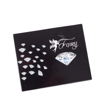 Fairy Crystal kameň pravej kože dámske karty držiteľ červený s RFID ochranou