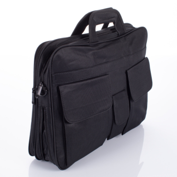 Čierna biznis taška s držiakom na 17" notebook 608-2-black