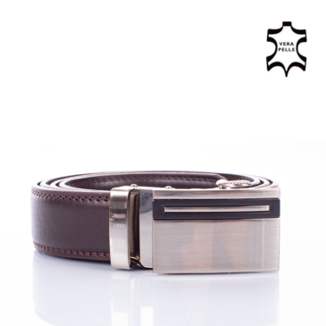 Ramsey London automatic Pánsky kožený opasok čierny 88018 hnedý 130cm