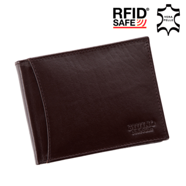 Pánska peňaženka z pravej kože GIULIO v darčekovej krabičke so systémom RFID ( 8 priehradiek na karty ) *