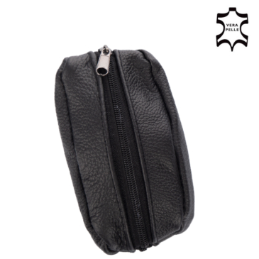 Prívesok na kľúče z pravej kože v čiernej farbe 1507 Black