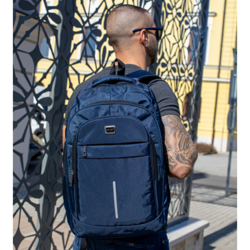  Batoh s držiakom na notebook v modrej farbe 8003-blue