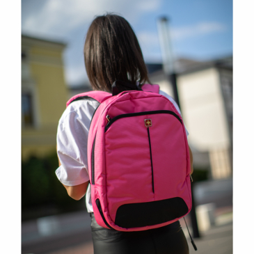 Swisswin batoh s chlopňou swc10010 pink s ventilačným systémom AIR FLOW Deck size