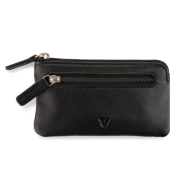 Kožená kľúčenka Roncato čierna R-2908 Black