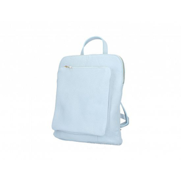 Pravá koža dámske Ipad odolný batoh veľkosť S Light Blue