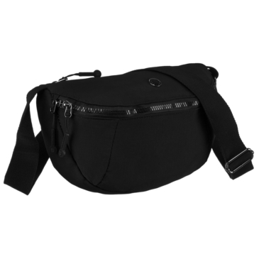 Priestranná dámska taška Fanny Pack/Bag v čiernej farbe