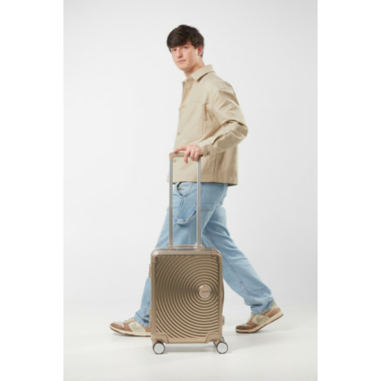American Tourister SOUNDBOX ALU SPINNER 55/20 TSA BRONZE