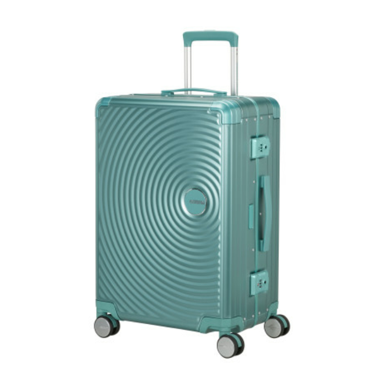 American Tourister SOUNDBOX ALU SPINNER 68/25 TSA DUSTY TURQUOISE