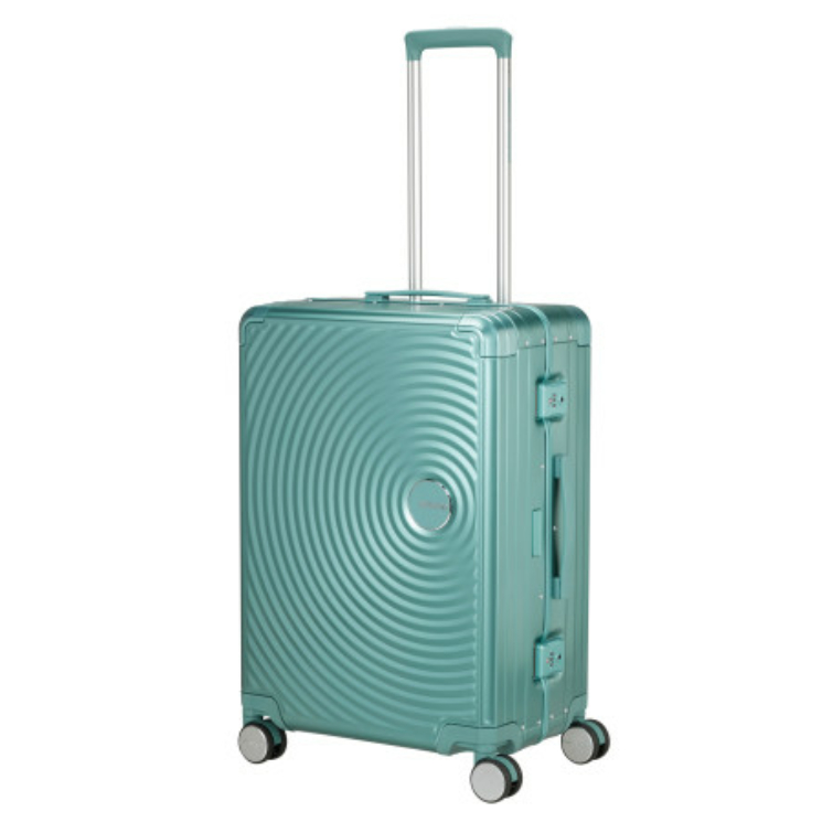 American Tourister SOUNDBOX ALU SPINNER 68/25 TSA DUSTY TURQUOISE