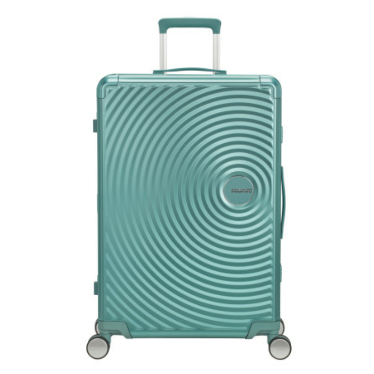 American Tourister SOUNDBOX ALU SPINNER 77/28 TSA DUSTY TURQUOISE