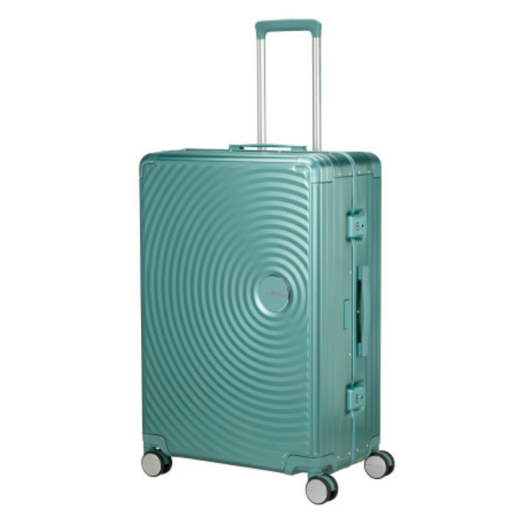 American Tourister SOUNDBOX ALU SPINNER 77/28 TSA DUSTY TURQUOISE