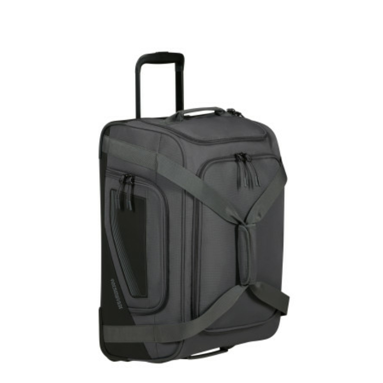 American Tourister CITY RACER DUFFLE/WH S BLACK Športová taška na kolieskach/taška cez rameno