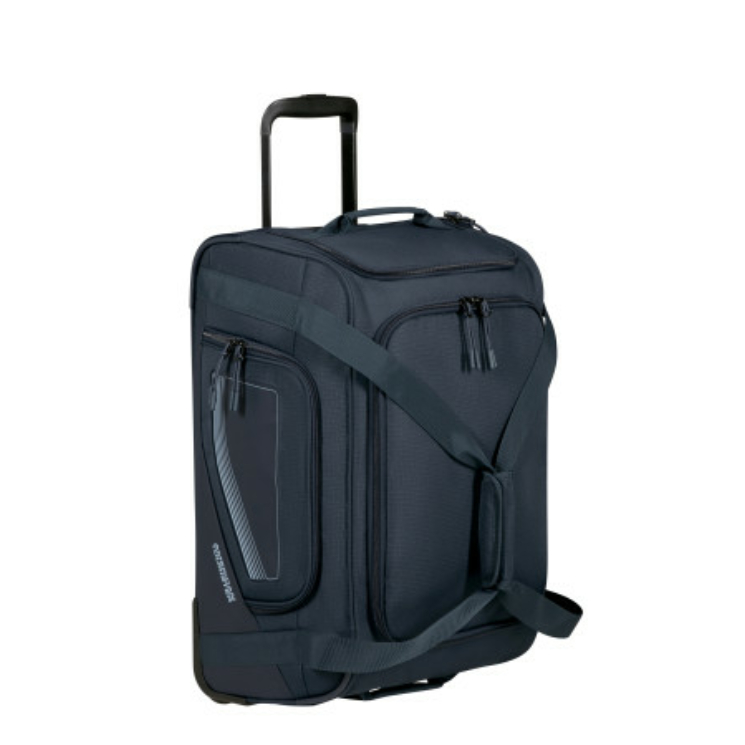 American Tourister CITY RACER DUFFLE/WH S NAVY Športová taška na kolieskach/taška cez rameno
