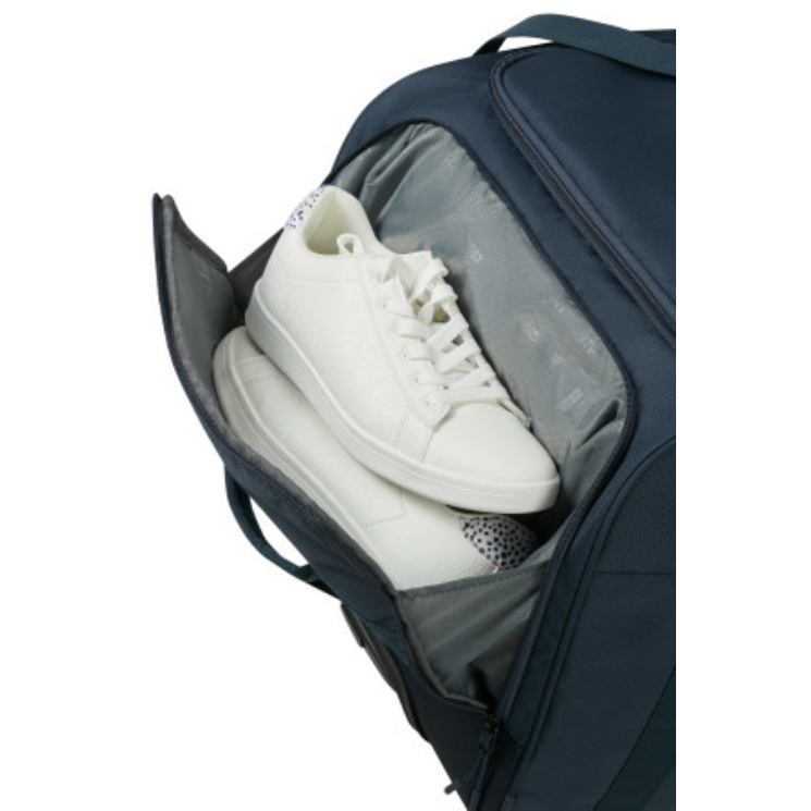 American Tourister CITY RACER DUFFLE/WH S NAVY Športová taška na kolieskach/taška cez rameno