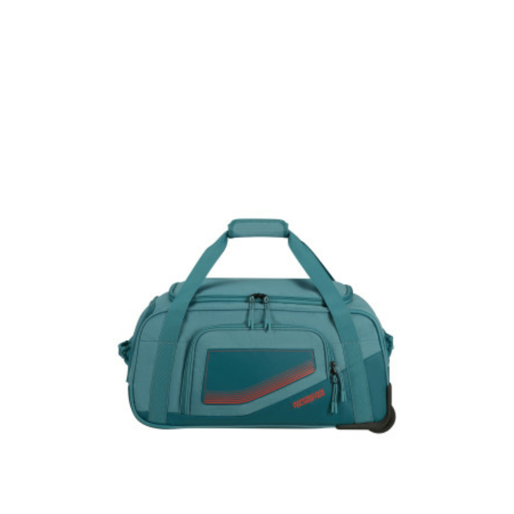 American Tourister CITY RACER DUFFLE/WH S PETROL Športová taška na kolieskach/taška cez rameno