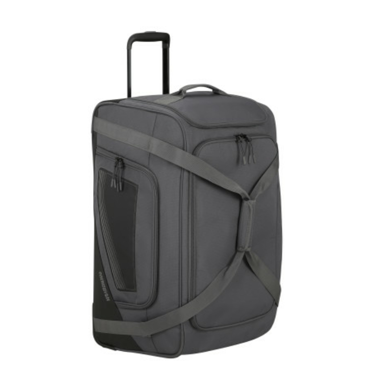 American Tourister CITY RACER DUFFLE/WH M BLACK Športová taška na kolieskach/taška cez rameno