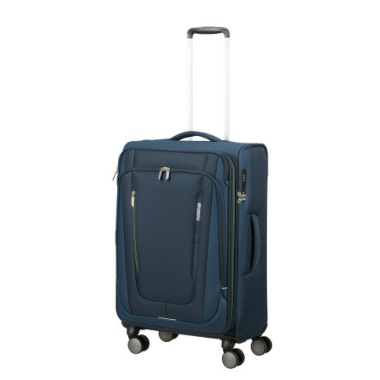 American Tourister WANDERLITE SPINNER M EXP TSA TMAVO MODRÁ