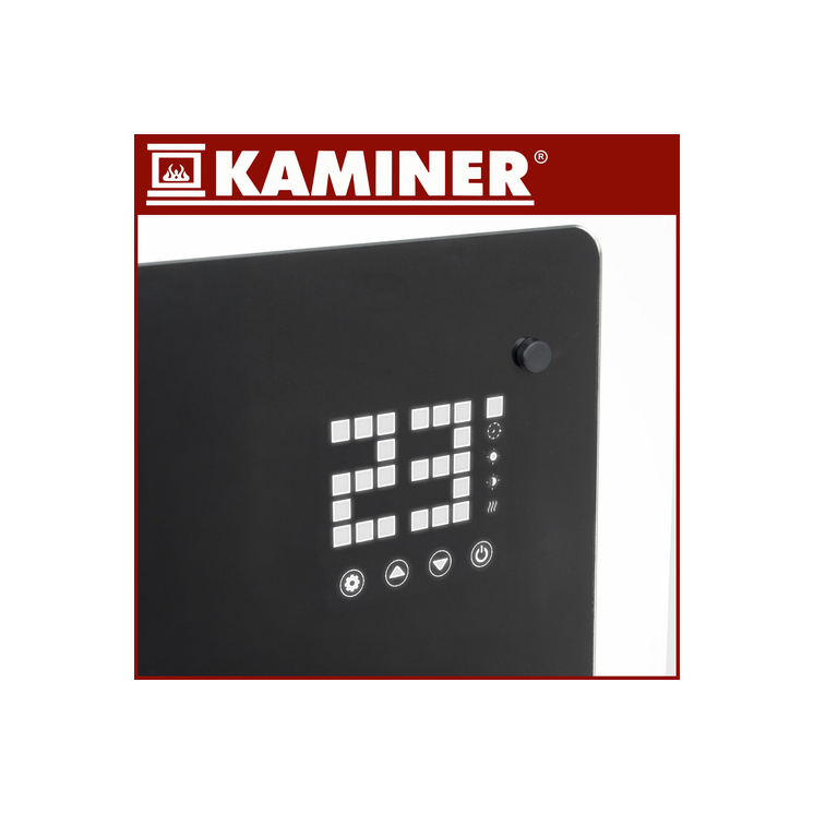 Sklenený elektrický ohrievač Zelva Kaminer 26572