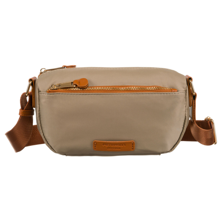 Dámska taška cez rameno Peterson urban v khaki-hnedej farbe