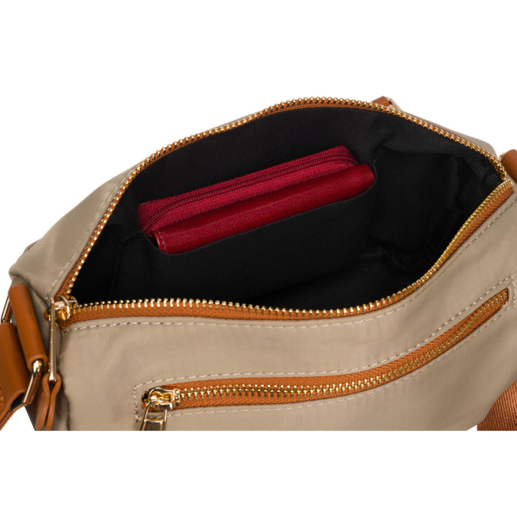 Dámska taška cez rameno Peterson urban v khaki-hnedej farbe