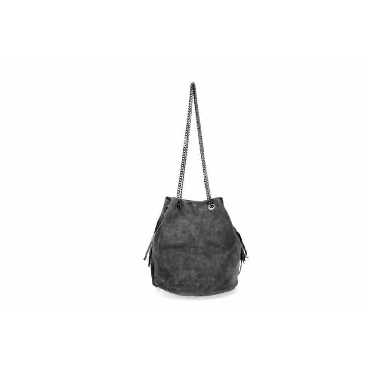 Originálna kožená kabelka s okrajmi pre ženy DarkGrey
