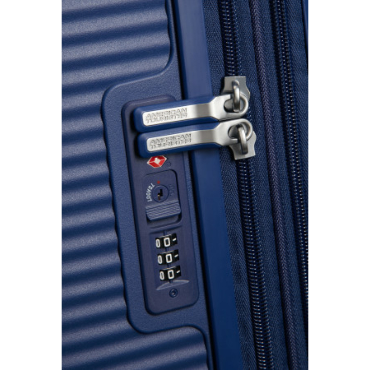 American Tourister Soundbox 55 Bőrönd Midnight Navy